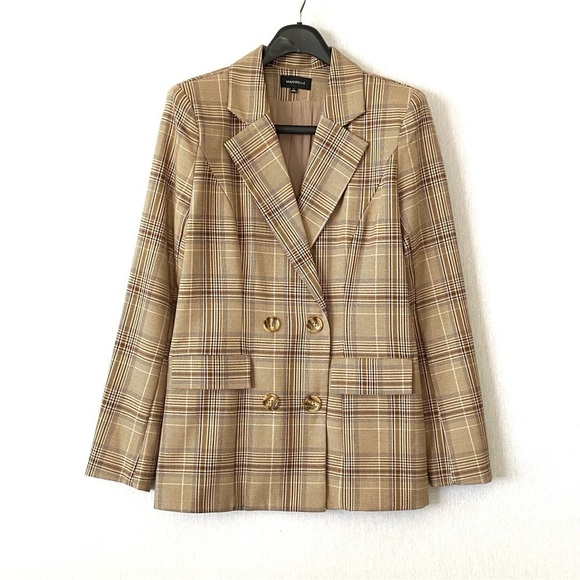 Majorelle Revolve Rhea Blazer in Tan Plaid - Picture 2 of 13
